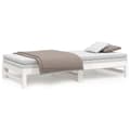 Miniatyrbillede 6 af 6: vidaXL daybed med udtræk 2x(80x200) cm massivt fyrretræ hvid -  Senge & sengeramme