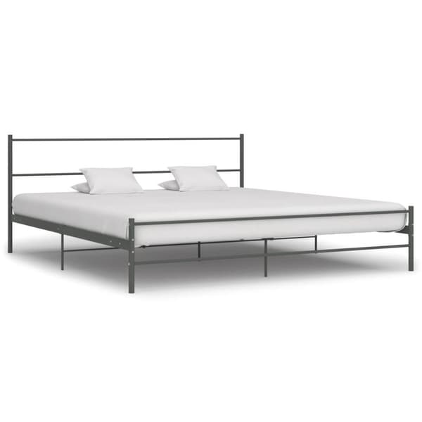 vidaXL sengestel 180 x 200 cm metal grå -  Senge & sengeramme