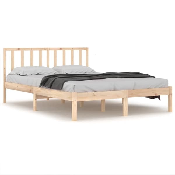 vidaXL sengeramme 140x190 cm massivt fyrretræ - Senge & sengeramme