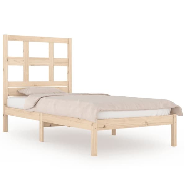 vidaXL Sängynrunko täysi mänty 90x190 cm Single - Sängyt & sängynrungot