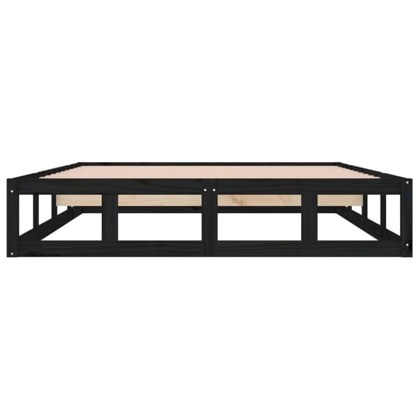 vidaXL sengeramme 160x200 cm massivt træ sort -  Senge & sengeramme