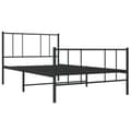 Miniatyrbillede 6 af 6: vidaXL sengeramme med sengegavl og fodgærde 90x190 cm metal sort -  Senge & sengeramme