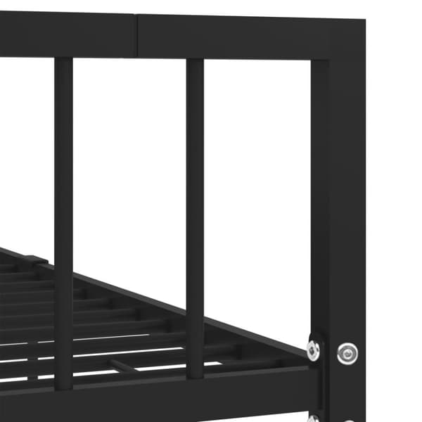 vidaXL Sängram svart metall 100x200 cm - Sängar & sängramar