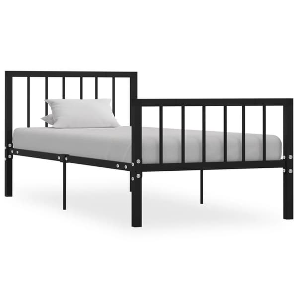 vidaXL Sängram svart metall 100x200 cm - Sängar & sängramar