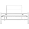 Miniatyrbillede 4 af 6: vidaXL sengestel 90x200 cm metal hvid -  Senge & sengeramme