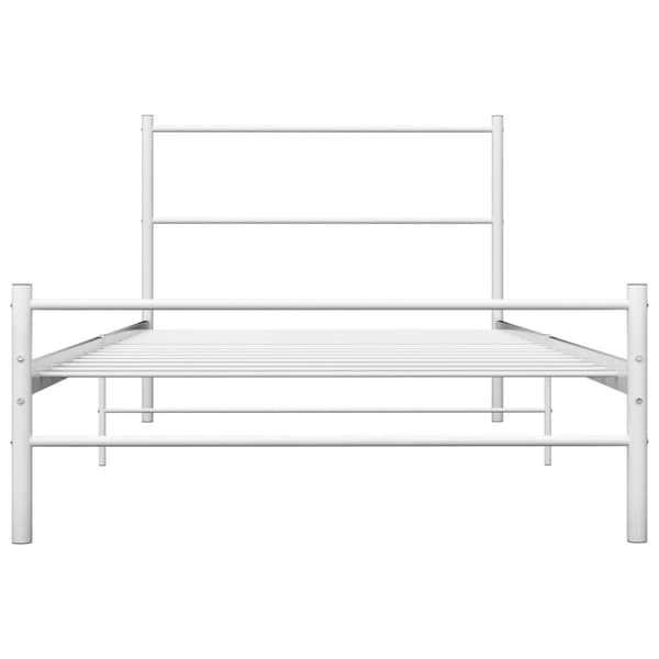 vidaXL sengestel 90x200 cm metal hvid -  Senge & sengeramme