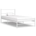 Miniatyrbillede 1 af 6: vidaXL sengestel 90x200 cm metal hvid -  Senge & sengeramme
