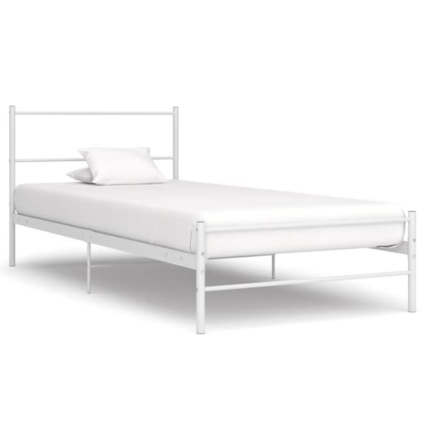 vidaXL sengestel 90x200 cm metal hvid -  Senge & sengeramme