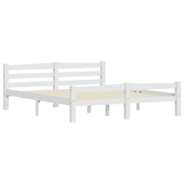 vidaXL sengestel 160x200 cm massivt fyrretræ hvid - Senge & sengeramme