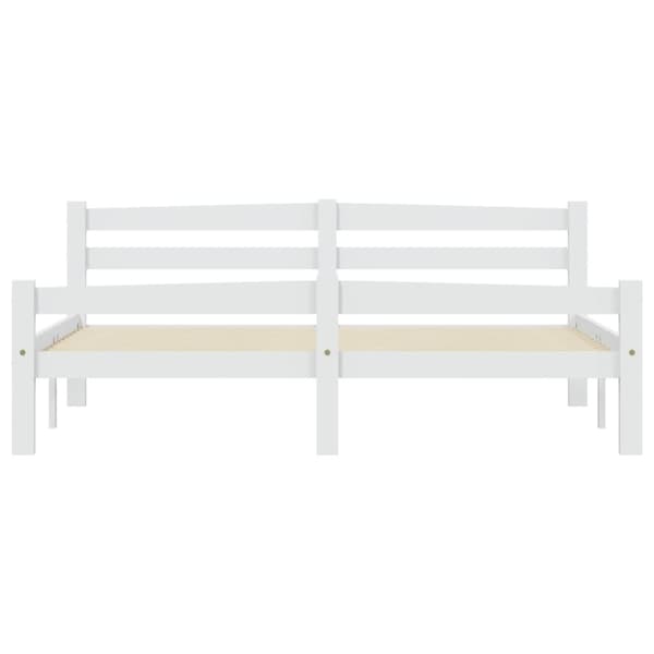 vidaXL sengestel 160x200 cm massivt fyrretræ hvid - Senge & sengeramme