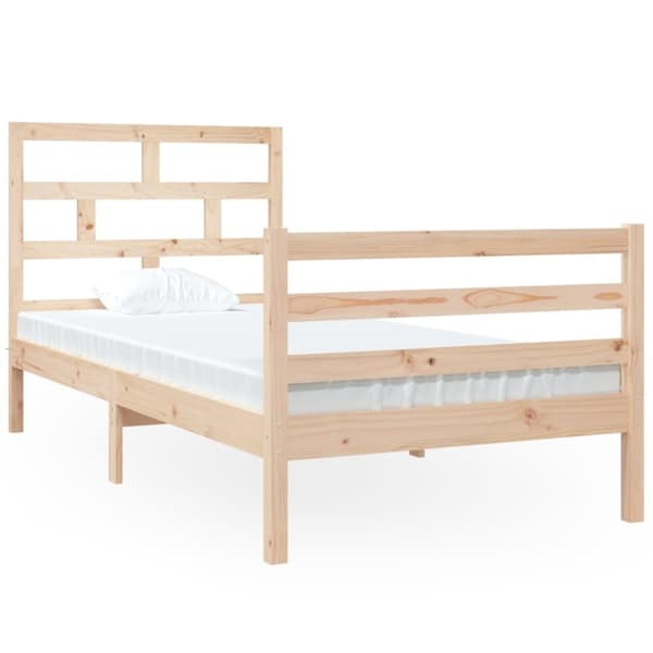 vidaXL Sängynrunko 90x190 cm Single täysi puu - Sängyt & sängynrungot