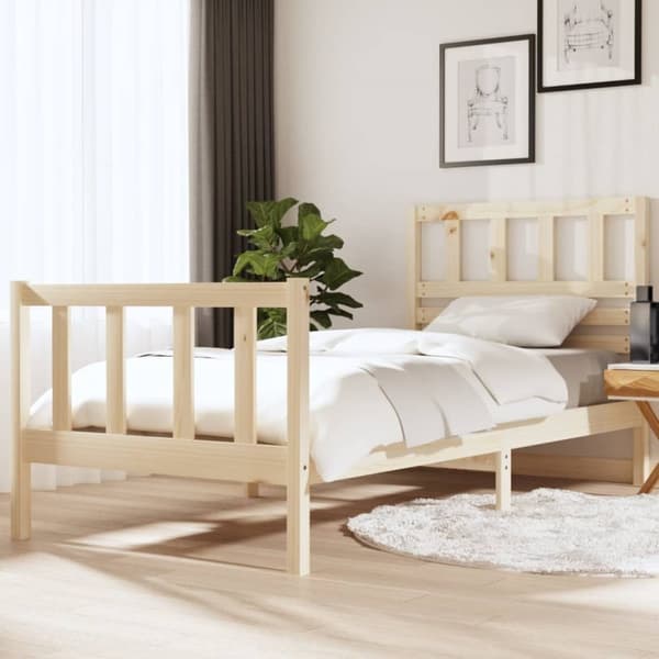 vidaXL Sängynrunko 90x190 cm Single täysi puu - Sängyt & sängynrungot