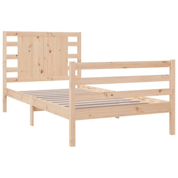 vidaXL Sängram massiv furu 90x200 cm - Sängar & sängramar
