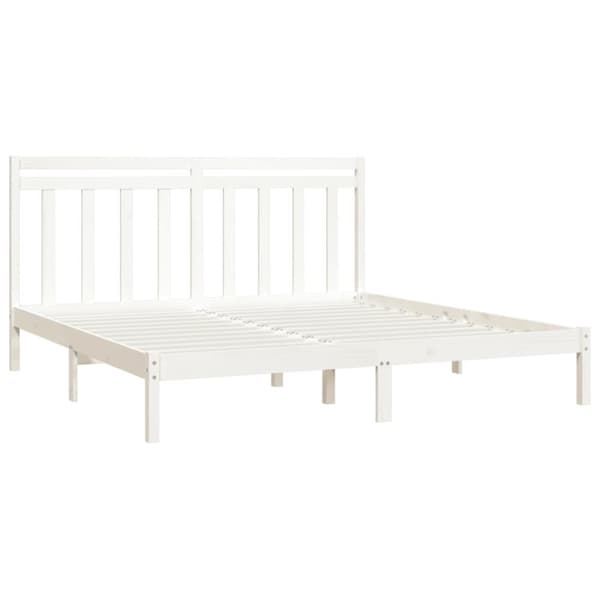 vidaXL sengeramme 200x200 cm massivt træ hvid - Senge & sengeramme