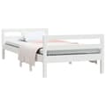 Miniatyrbillede 4 af 6: vidaXL sengestel 75x190 cm massivt fyrretræ hvid -  Senge & sengeramme