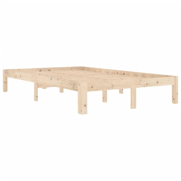 vidaXL Sängram massiv furu 120x200 cm -  Sängar & sängramar