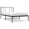 Miniatyrbillede 3 af 6: vidaXL sengeramme med sengegavl 75x190 cm metal sort -  Senge & sengeramme