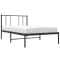 Miniatyrbillede 4 af 6: vidaXL sengeramme med sengegavl 75x190 cm metal sort -  Senge & sengeramme