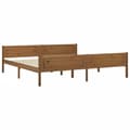 Pikkukuva 3 / 6: vidaXL Sängynrunko täysi mänty hunajanruskea 200x200 cm -  Sängyt & sängynrungot