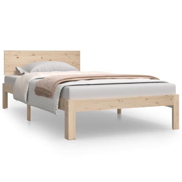 vidaXL Sängram massiv furu 100x200 cm - Sängar & sängramar