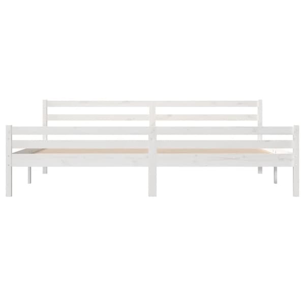 vidaXL sengeramme 200x200 cm massivt træ hvid - Senge & sengeramme