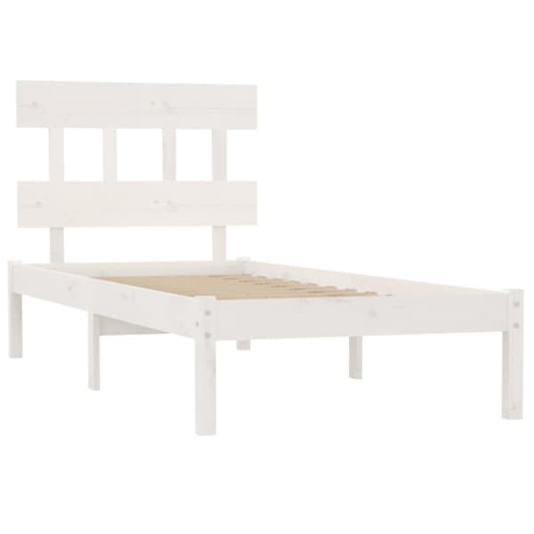 vidaXL sengeramme 90x200 cm massivt træ hvid -  Senge & sengeramme