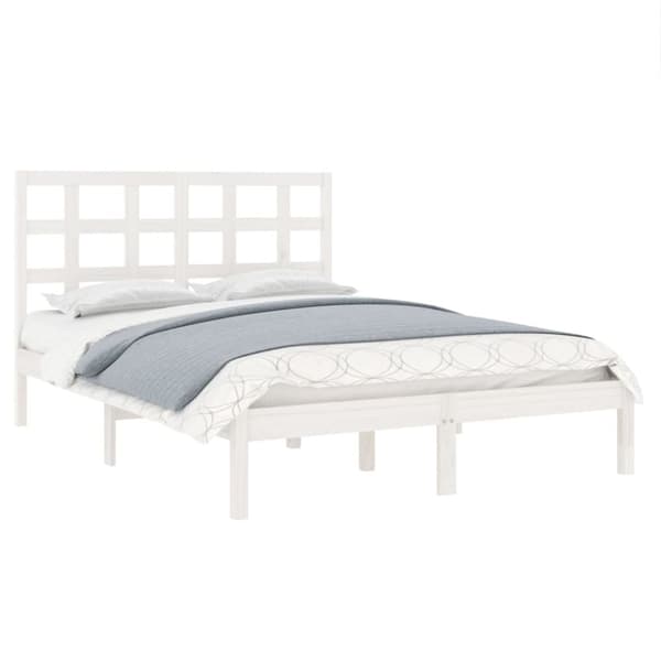 vidaXL sengeramme 120x200 cm massivt træ hvid -  Senge & sengeramme