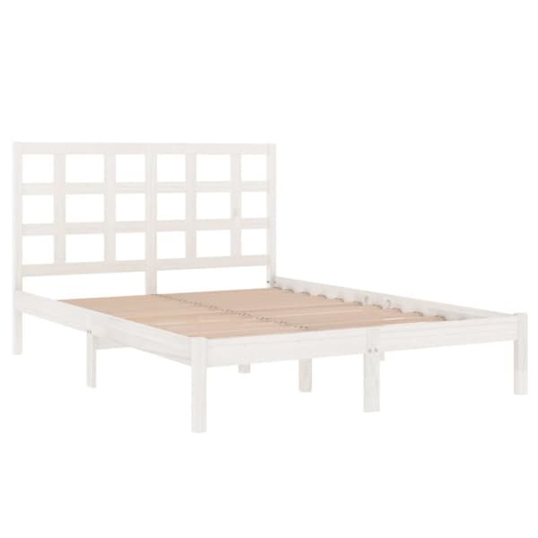 vidaXL sengeramme 120x200 cm massivt træ hvid -  Senge & sengeramme