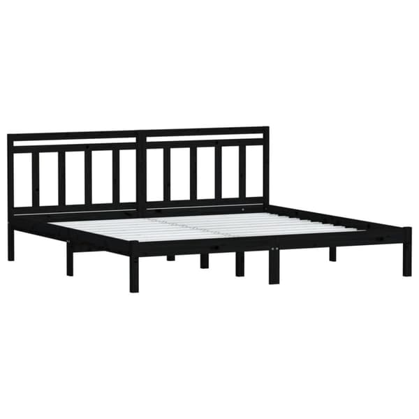 vidaXL Sängynrunko musta täysi mänty 200x200 cm -  Sängyt & sängynrungot