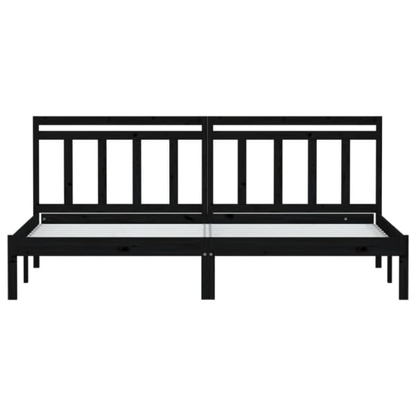 vidaXL Sängynrunko musta täysi mänty 200x200 cm -  Sängyt & sängynrungot