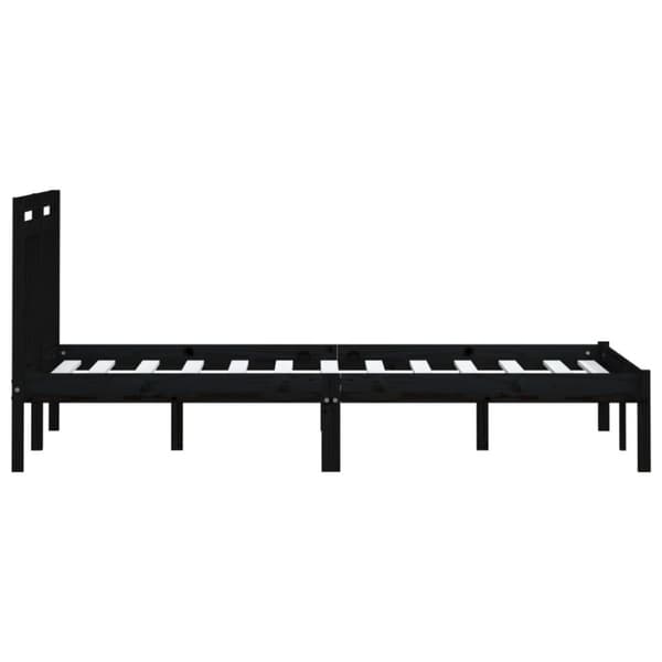 vidaXL Sängynrunko musta täysi mänty 200x200 cm - Sängyt & sängynrungot