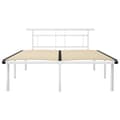 Miniatyrbillede 4 af 6: vidaXL sengestel 140x200 cm metal hvid -  Senge & sengeramme