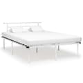Miniatyrbillede 1 af 6: vidaXL sengestel 140x200 cm metal hvid -  Senge & sengeramme