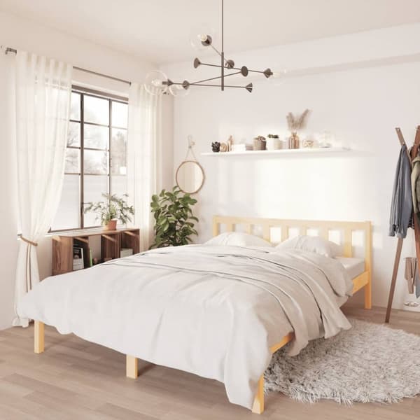 vidaXL sengeramme 160x200 cm massivt fyrretræ -  Senge & sengeramme