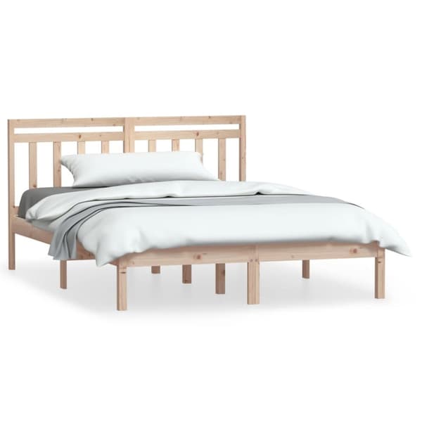 vidaXL sengeramme 140x200 cm massivt fyrretræ - Senge & sengeramme
