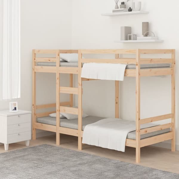 vidaXL køjeseng 75x190 cm massivt fyrretræ -  Senge & sengeramme