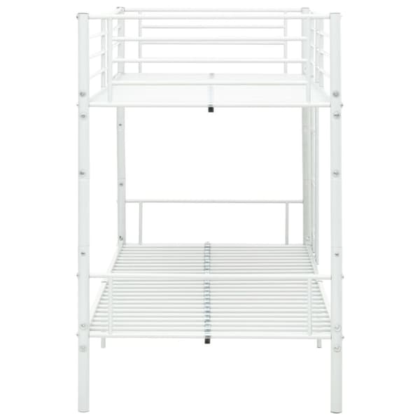 vidaXL Våningssäng vit metall 90x200 cm -  Sängar & sängramar