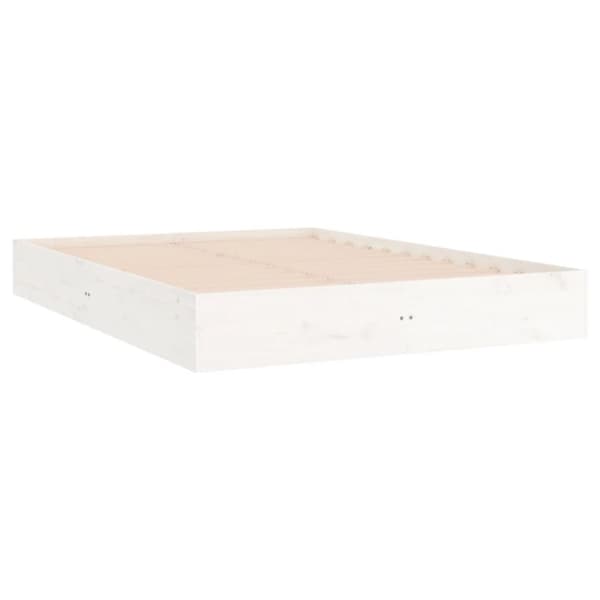 vidaXL sengeramme 150x200 cm King Size massivt fyrretræ hvid - Senge & sengeramme