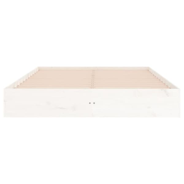 vidaXL sengeramme 150x200 cm King Size massivt fyrretræ hvid -  Senge & sengeramme