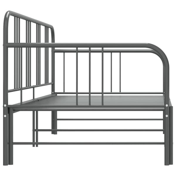 vidaXL sengestel til udtræksseng 90x200 cm metal grå -  Senge & sengeramme