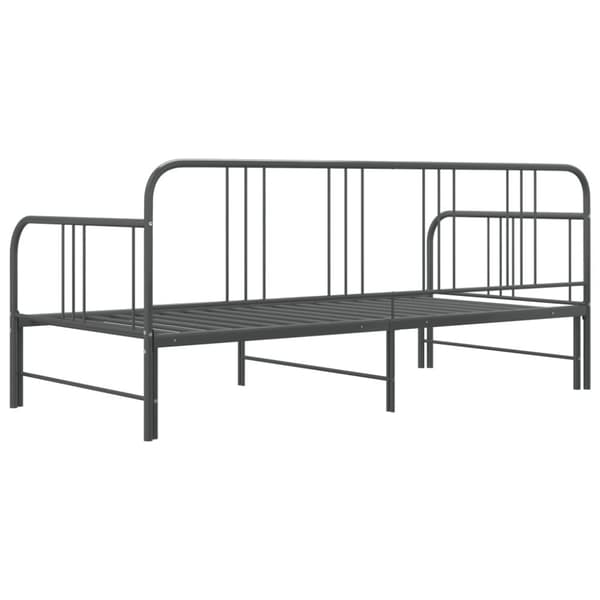 vidaXL sengestel til udtræksseng 90x200 cm metal grå -  Senge & sengeramme