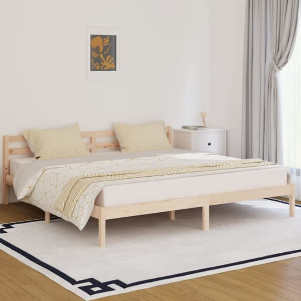 vidaXL sengeramme 200x200 cm massivt fyrretræ -  Senge & sengeramme