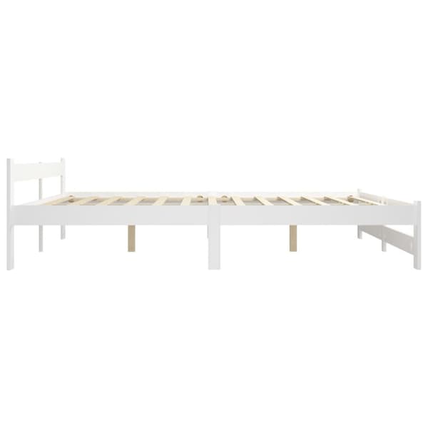 vidaXL sengestel 200x200 cm massivt fyrretræ hvid - Senge & sengeramme