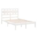 Miniatyrbillede 5 af 6: vidaXL sengeramme 140x200 cm massivt træ hvid -  Senge & sengeramme