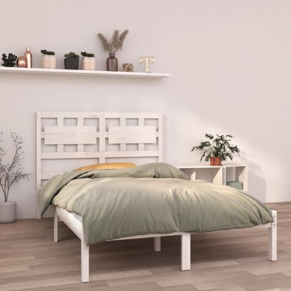 vidaXL sengeramme 140x200 cm massivt træ hvid - Senge & sengeramme