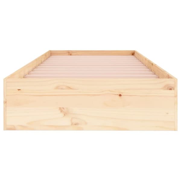 vidaXL Sängram massivt trä 90x190 cm -  Sängar & sängramar