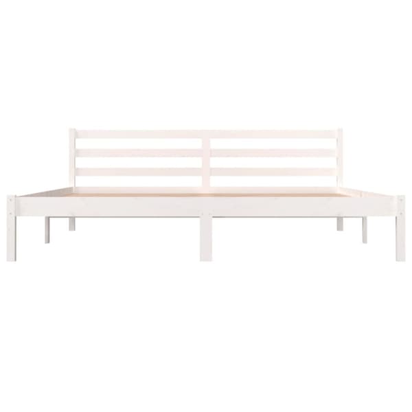 vidaXL sengeramme 180x200 cm Super King massivt fyrretræ hvid - Senge & sengeramme