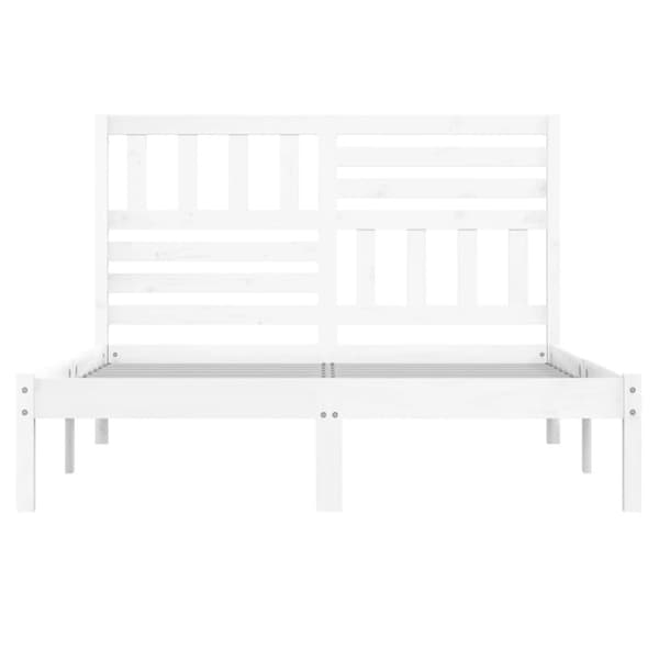 vidaXL sengeramme 120x190 cm Small Double massivt fyrretræ hvid -  Senge & sengeramme