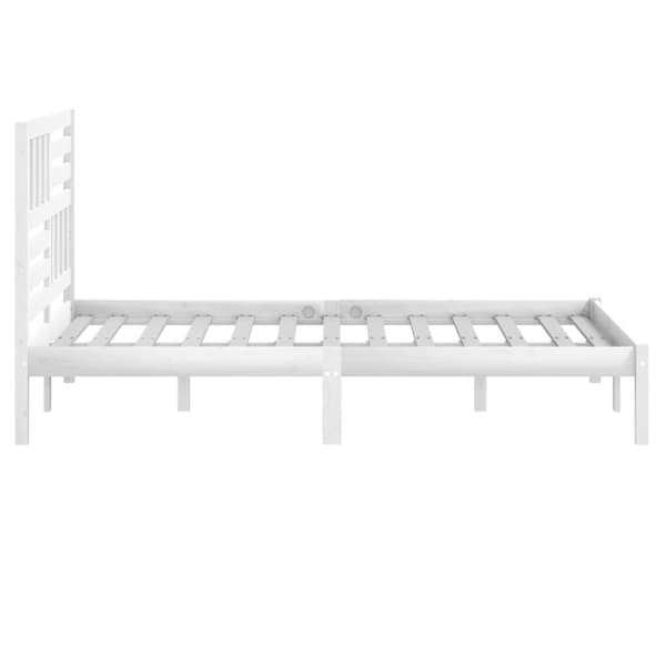 vidaXL sengeramme 120x190 cm Small Double massivt fyrretræ hvid -  Senge & sengeramme