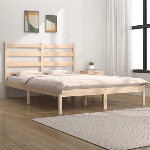 vidaXL sengeramme 120x190 cm massivt fyrretræ - Senge & sengeramme